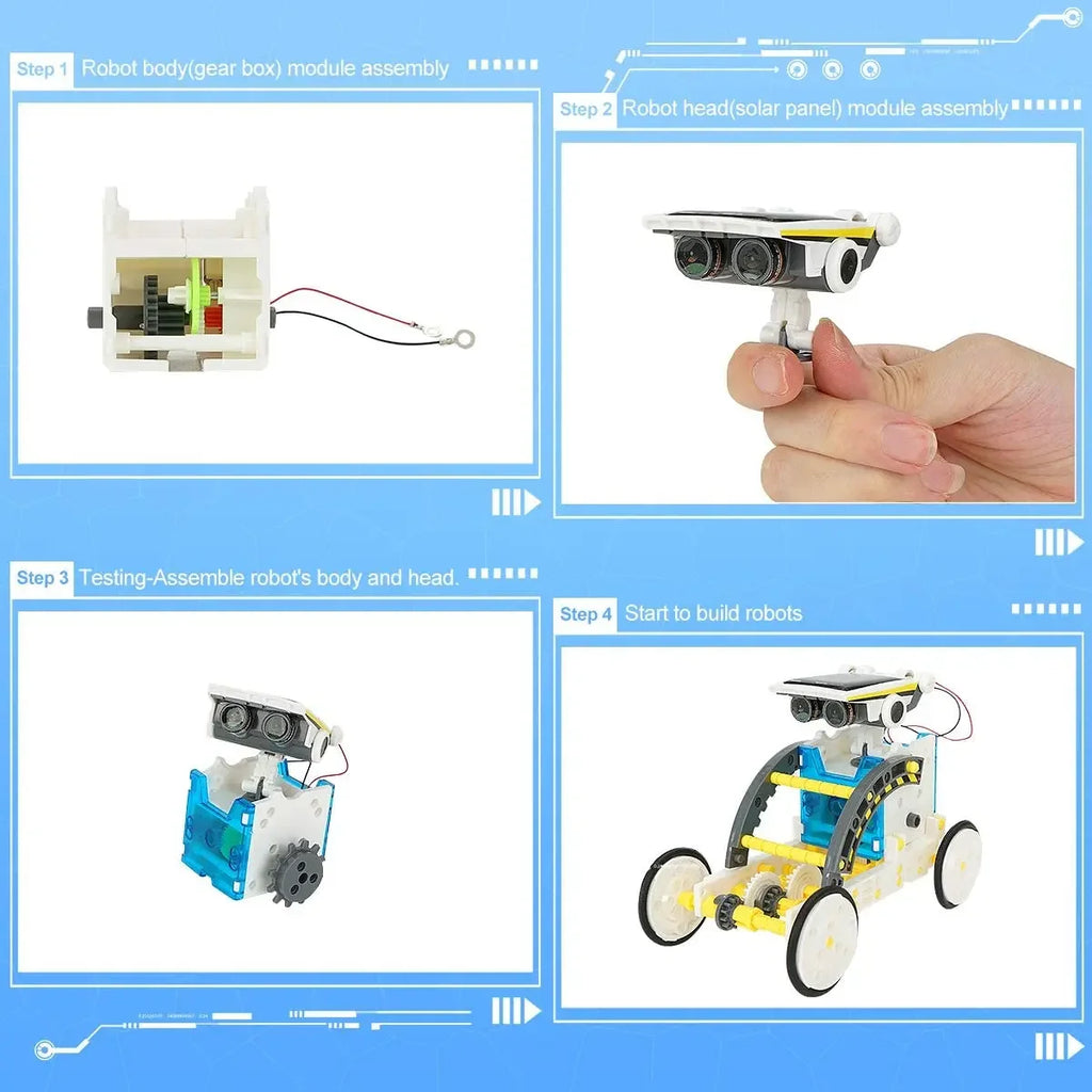 STEM Educational Toys Solar Robot Technology Science Kits Learning Development Scientific Fantasy Toy for Kids Children Boys