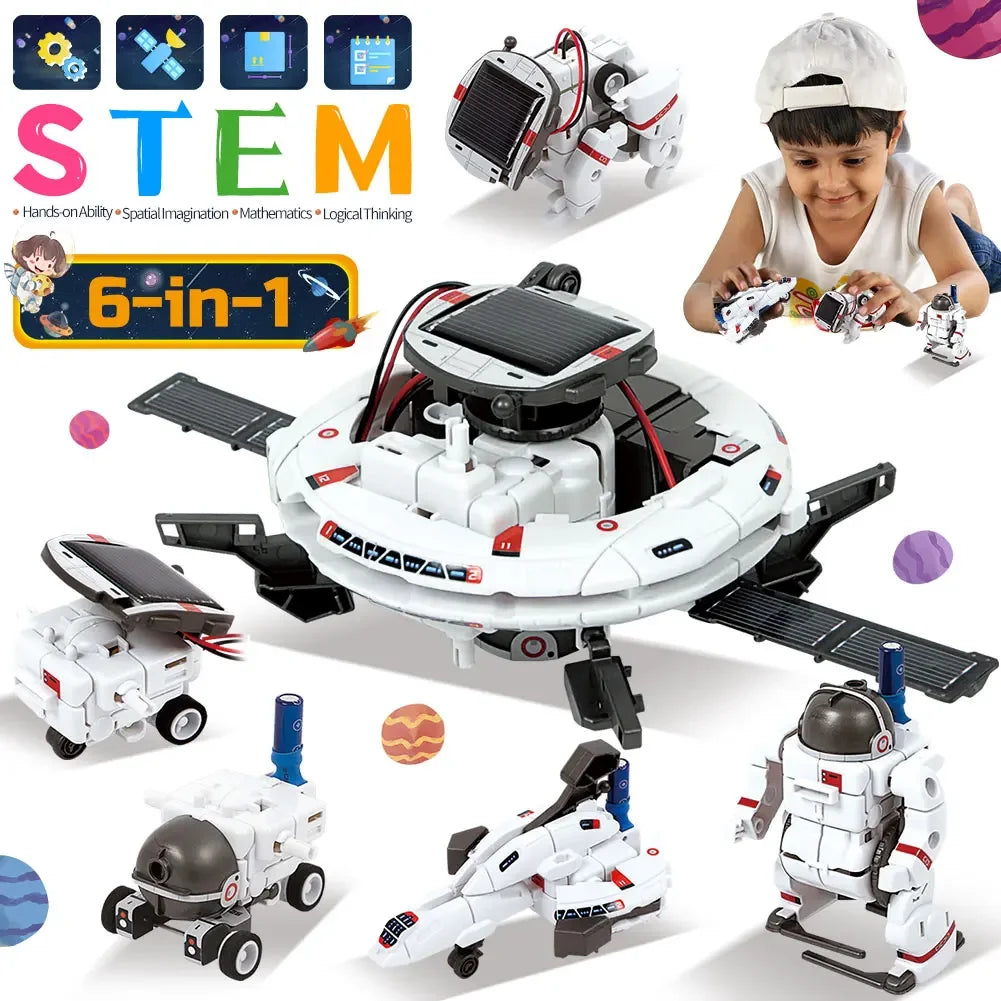 STEM Educational Toys Solar Robot Technology Science Kits Learning Development Scientific Fantasy Toy for Kids Children Boys