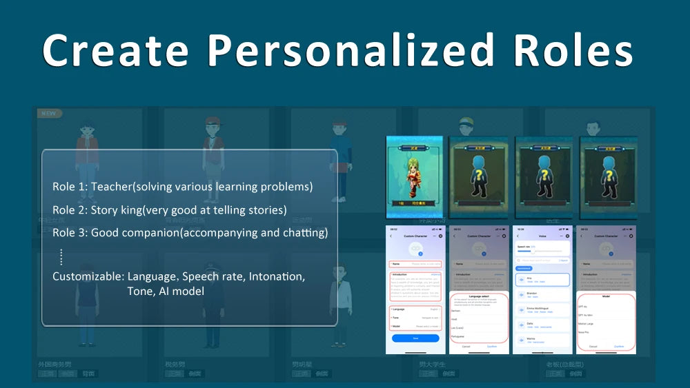 Tuya Smart AI Robot WiFi Early Education Toys for Children.