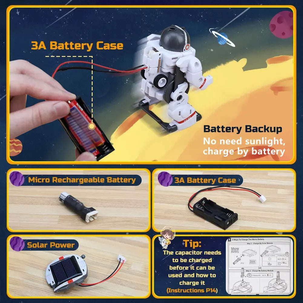 STEM Educational Toys Solar Robot Technology Science Kits Learning Development Scientific Fantasy Toy for Kids Children Boys