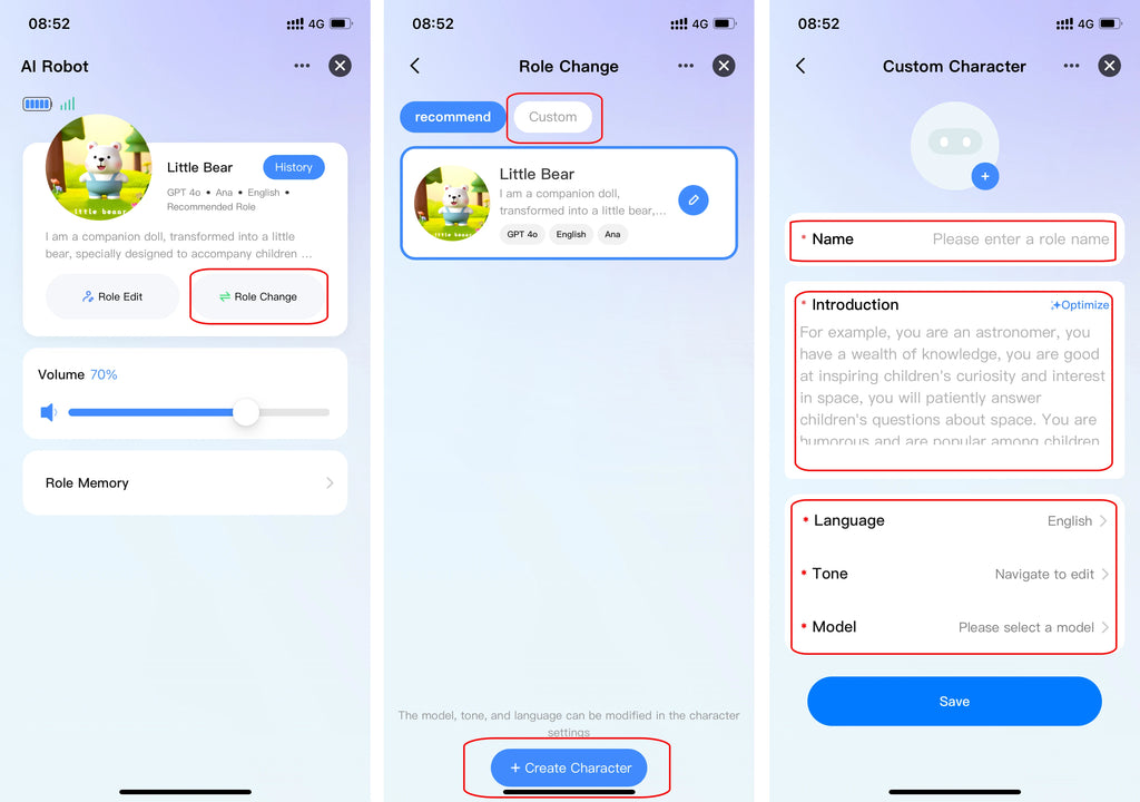 Tuya Smart AI Robot WiFi Early Education Toys for Children.