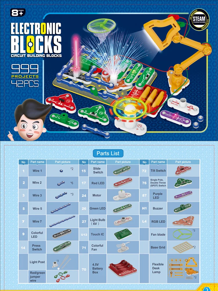 2025 Science Experiments Kits Circuits Electronic For Kids Physical Circuito Electrico niños For Children STEM Toys Science Kits