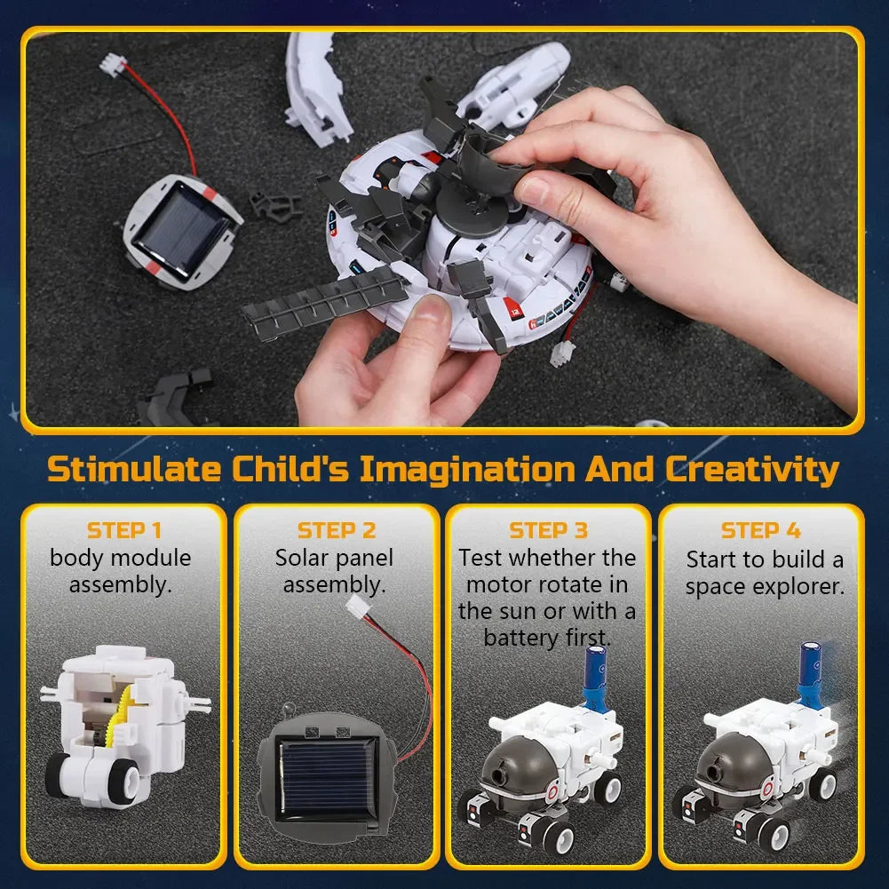 STEM Educational Toys Solar Robot Technology Science Kits Learning Development Scientific Fantasy Toy for Kids Children Boys