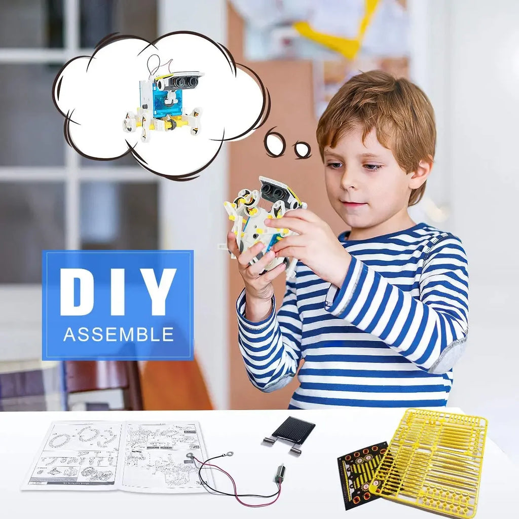 STEM Educational Toys Solar Robot Technology Science Kits Learning Development Scientific Fantasy Toy for Kids Children Boys