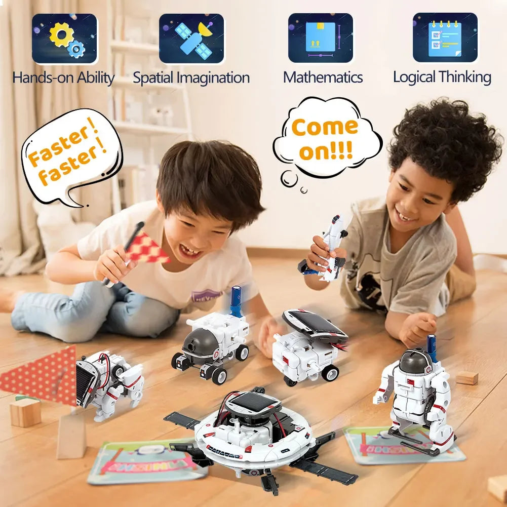 STEM Educational Toys Solar Robot Technology Science Kits Learning Development Scientific Fantasy Toy for Kids Children Boys