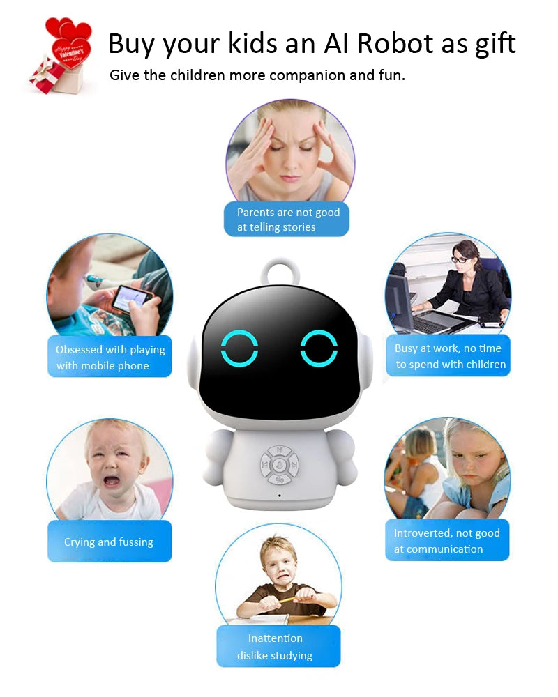 Tuya Smart AI Robot WiFi Early Education Toys for Children.