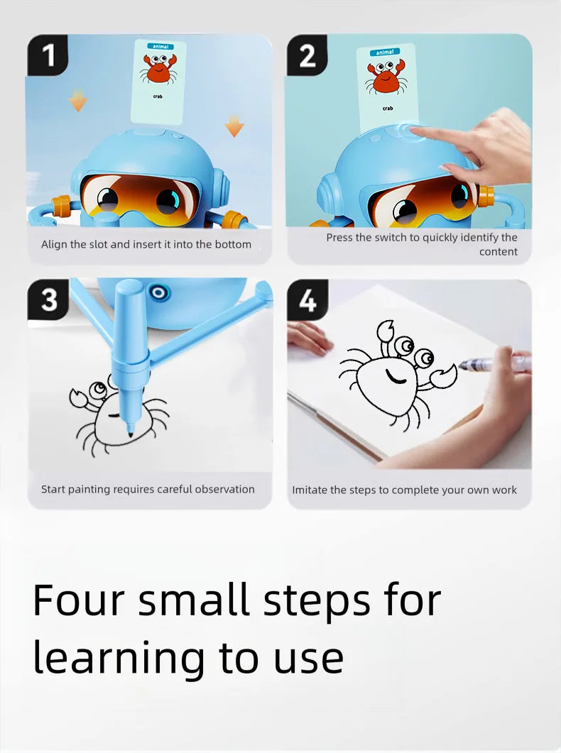 Automatic Intelligent Drawing Robot Enlightenment Intelligent Drawing Robot Teaching Aid Educational Early Childhood Machine Toy