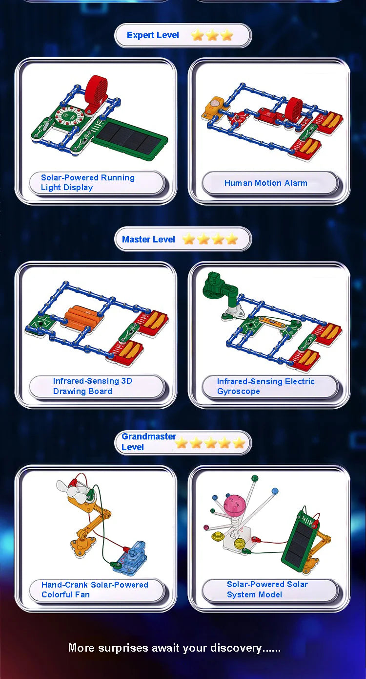 2025 Science Experiments Kits Circuits Electronic For Kids Physical Circuito Electrico niños For Children STEM Toys Science Kits